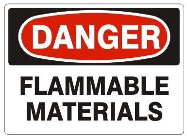 Osha Danger Sign Flammable Materials Safety Supply Warehouse