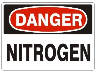nitrogen sign danger aluminum vinyl plastic choose safety signs osha promote sensitive importance pressure safetysupplywarehouse