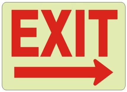 Exit Arrow Sign