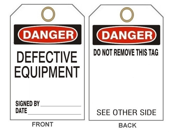 defective equipment danger tags tag accident prevention safety sizes thousands offer safetysupplywarehouse