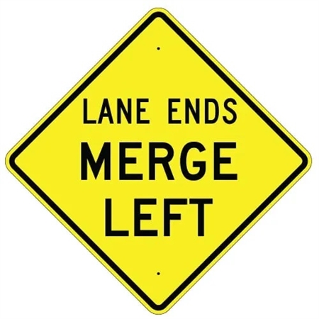 road sign merge