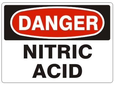 DANGER: NITRIC ACID Signs