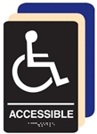 HANDICAP ACCESSIBLE ADA Sign 6 X 9 Available in Blue, Black and Taupe