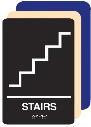 ADA Compliant, Stairs Sign 6" X 9"