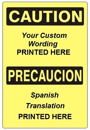 Safety First: You Must Wear Eye Protection Bilingual Rectangular - Floor  Sign