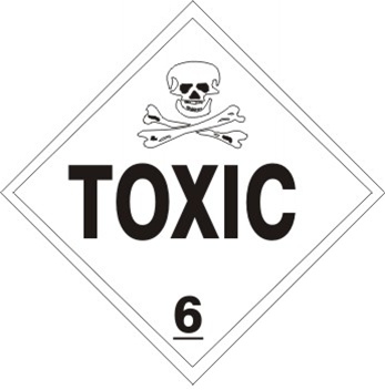 Dot Placard Toxic Class Safety Supply Warehouse