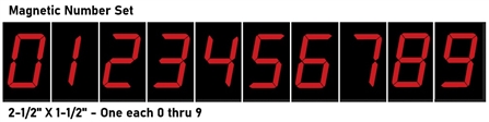 Magnetic Number Set - 0 - 9 - 1 of each number