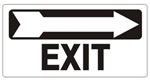 EXIT Directional Arrow Right Sign - Available 6.5 X 14 Self Adhesive Vinyl, Plastic and Aluminum.