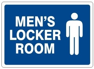 locker room door sign