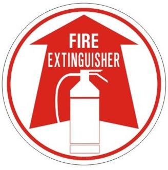 FIRE EXTINGUISHER (Arrow) Floor Decal I Safety Supply Warehouse