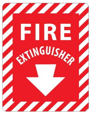 fire safety first Signs Arrow EXTINGUISHER, FIRE