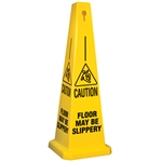 Bilingual - Handy Cone™ Floor Sign - Caution Wet Floor
