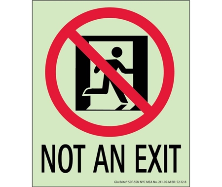 not an exit sign glow in the dark