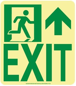 NYC Wall Mount Exit Sign, Forward/Right Side
