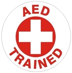 AED Trained - Hard Hat Labels are constructed from Durable, Pressure Sensitive Vinyl or Engineer Grade Reflective for maximum day or nighttime visibility.