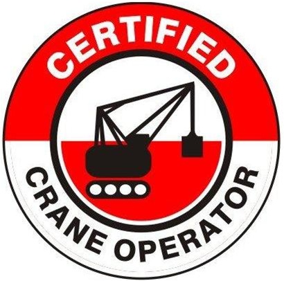 Hard Hat Labels: CERTIFIED CRANE OPERATOR