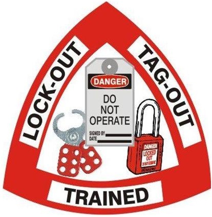 Hard Hat Decal - LOCKOUT / TAGOUT TRAINED