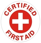 Certified First Aid - Hard Hat Labels are constructed from Durable, Pressure Sensitive Vinyl or Engineer Grade Reflective for maximum day or nighttime visibility.