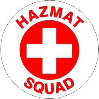 Hazmat Squad - Hard Hat Labels are constructed from Durable, Pressure Sensitive Vinyl or Engineer Grade Reflective for maximum day or nighttime visibility.