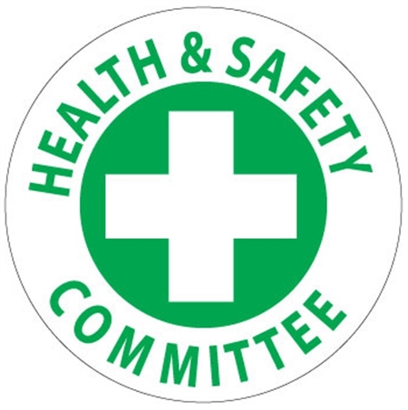 Health & Safety Committee Hard Hat Labels are constructed from Durable, Pressure Sensitive or Reflective Vinyl, Sold 25 per pack