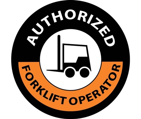 AUTHORIZED FORKLIFT OPERATOR - Hard Hat Decals