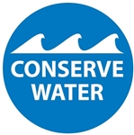 Conserve Water - Hard Hat Labels are constructed from Durable, Pressure Sensitive Vinyl, Sold 25 per pack