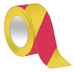 Magenta/Yellow Striped Hazard Warning Tape - Available in 2, 3 and 4 inch widths  X 18 or 36 Yard Rolls