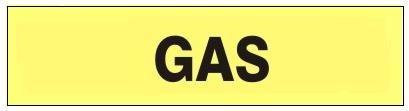 GAS Pipe Markers on a roll - Choose from 2 Sizes – 1 X 9 inch or 2 X 9 inch Rolls – Each roll contains 72 pipe markers.