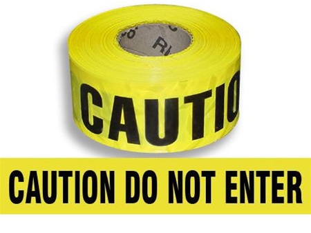 HDTR-300 - Striped Barricade Tape 75mm x 100m - Danger Do Not