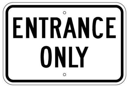 Parking Lot, ENTRANCE ONLY Sign - Safety Supply Warehouse