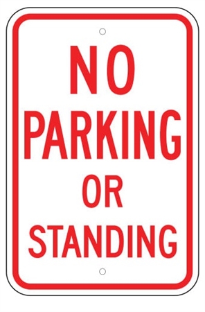 No parking sign prohibiting Royalty Free Vector Image