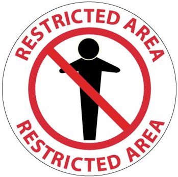 Anti Slip, RESTRICTED AREA, Floor Sign